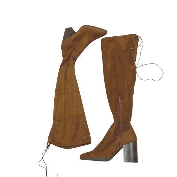 Journee Collection Paras Extra Wide Calf Stacked Heel Knee Boots Size 6.5 NWOB - Picture 4 of 8